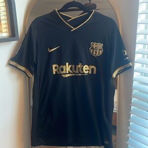 Men's Nike Lionel Messi Black Barcelona 2020/21 Away Jersey